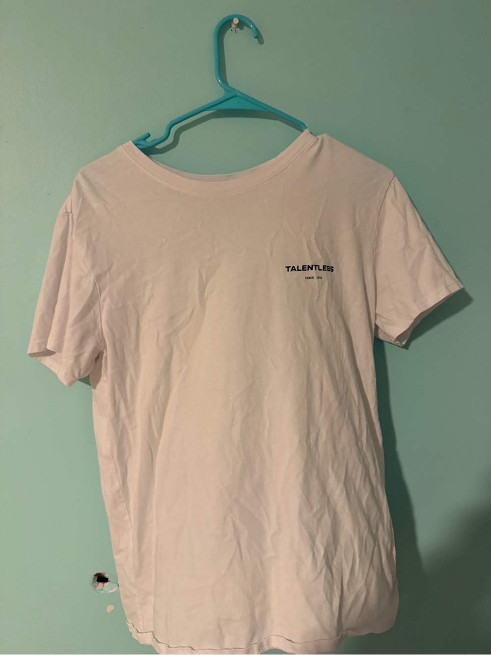 TALENTLESS White Short Sleeve Logo Tee
